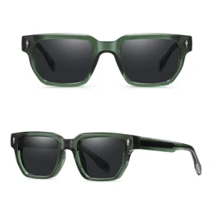 Fashion Eyewear Propionic Acid Rectangular Thick Frame Sunglasses Men Retro Polarized Custom logo Sunglasses Women