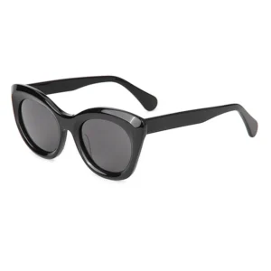 Fashion Flower Material Cat’s Eye Large Frame Avant-garde European American Light Luxury UV400 Sunglasses for Unisex Outdoor Use
