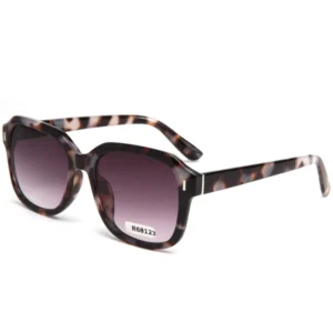 Fashion Full Rim Plastic Frame Shades with Logo UV400 Protection Square Sunglasses for Women Men