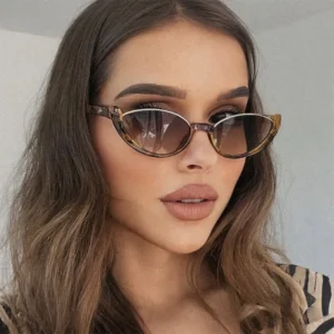 Cross border Cat’s Eye Full Frame UV400 Women’s European American Fashion Online Red Sunglasses Ins Personalized
