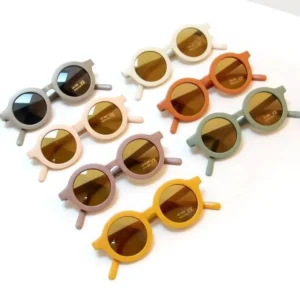 Fashion Kids Sunglasses Round Frame UV400 UV Protection Boys and Girls Sun Glasses Colorful Eyewear