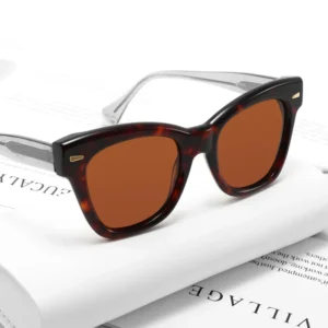 Fashion Large square Frame Sun Glasses New Retro Acetate Sunglasses Men Women High Quality Trendy TAC Polarized Sunglasses