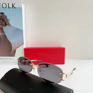 Fashion Luxury Designer Sunglasses CT0467S Outdoor Frameless Cutting Design Sun Glasses for Womens Mens UV400