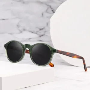 Fashion Luxury Handmade Acetate Round Sunglasses High Quality Polarized Sunglasses for Men
