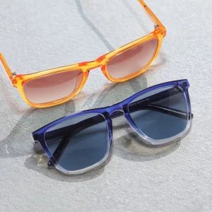 Fashion Luxury Square Frame Acetate Sunglasses TR90 Frame Custom Logo Acetate Sunglasses