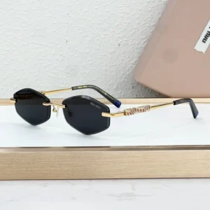 Fashion MIU Style Rimless Sunglasses Women Gradient Lens Luxury Designer Shades