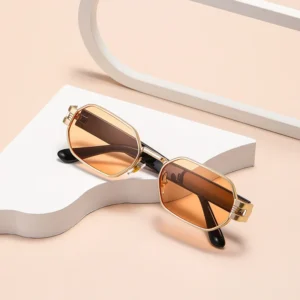 Fashion Metal Sunglasses Men Unique Black Lens Luxury Sunglasses High Quality Sunglasses Men