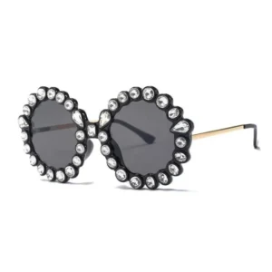 Fashion Metal Unisex Street Popular Round Cute Frame Sunglasses
