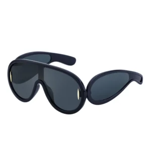 Fashion One Piece Oversized Sunglasses Unisex Sports Cycling Sunglasses for Skiing and Driving Windproof Design UV400