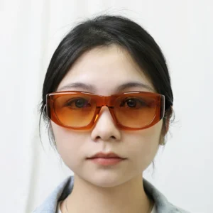 Fashion Orange Thick Frame Acetate Sunglasses Polarized Sunglasses Unisex High Quality Custom logo Sunglasses