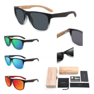 Fashion Recycled Custom logo Women Mens Luxury Wooden Sunglasses Polarized