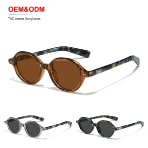 Fashion Retro Eyewear for Men and Women Unisex Acetate Sunglasses Eyeglass Frame Polarized Lenses OEM Custom Thick