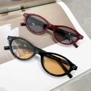 Fashion Retro Small Frame Sunglasses Outdoor Shades High Quality Cat Eye Designer TR90 Oval Frame Polarized Sunglasses Unisex