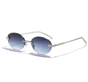 Fashion Simple Sunglasses Man Gradient Rimless Vintage Design Sun Glasses Outdoor Sports Party Vacation Travel Driving