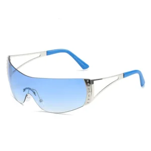 Fashion Sports Trend Future Style Popular Sunglasses New Frameless One-piece Sunglasses with UV400 Metal Lenses