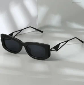 Fashion Square Sunglasses Women Cat Eye Sun Glasses Metal Cutout Frame Glasses Ladies UV400 Eyewear