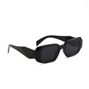 Fashion Square Unisex Sunglasses Designer Personality Irregular Vintage Blue UV400 Travel Retro