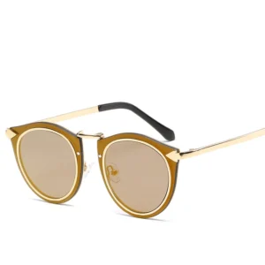 Fashion Sunglass Women Metal Frame PC Lens Cat Eye Sunglasses Unisex