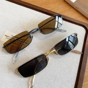 Fashion Sunglasses Women Simple Style Glasses Retro Square Half Rimmed Eyeglasses Frames Metal Designer Sunglasses for Men