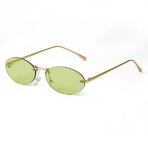 Fashion Super Star Oval Luxury Women’s Sunglasses Men Rimless Metal Sun Glasses UV400 Custom Eyeglasses Frames