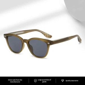 Fashion TR90 Polarized Full Frame Clip On UV Protection Sunglasses Retro for Men and Women
