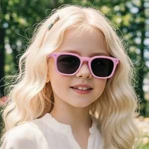Fashion Trend Portable Kids Polarized Sunglasses Custom Logo Square Frame for Girls Boys UV400 Protection
