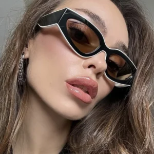 Fashion Trendy American Fashion Simple Block Sunglasses UV400 Ins Outline Color Unisex Women’s Versatile Lens