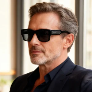 Fashion Trendy Custom Logo Square Frame TAC Lens Polarized Driving UV400 Sunglasses for Men