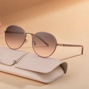 Fashion Trendy Designer Custom Logo Oval Metal UV400 Shades Sunglasses for Women Men Unisex