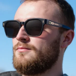Fashion Trendy Designer Custom Logo Square PC Frame Metal Arms UV400 Shades Sun Glasses Sunglasses for Men