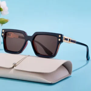 Fashion Trendy Punk Style Designer Custom Logo Square UV400 Shades Sun Glasses Sunglasses For Women Men