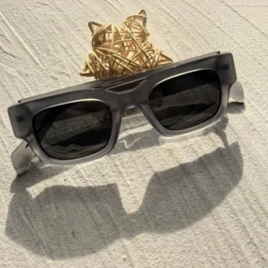 Fashion Trendy Stylish Unisex Rectangle UV400 Polarized Light Weight Full Rim Acetate Sunglasses