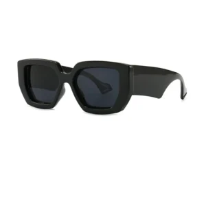 Fashion Unisex Plastic Oversized Black Frames UV Sunglasses