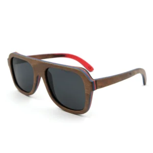 Fashion Unisex Sunglasses Wooden Frame UV400 Polarized Brown PC Men’s Women’s Personalized Sunshades Eyewear