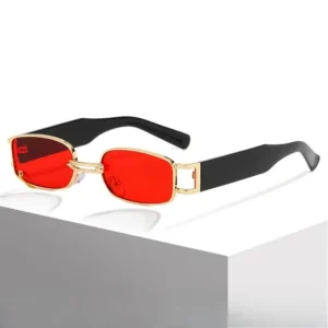 Fashion Vintage Square Sunglasses Metal Ring Women’s Luxury Designer Funny Sun Glasses Shades for Men UV400 Production Goggles