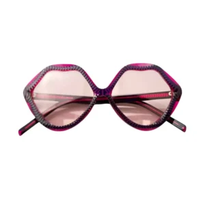 Fashion Women Big Frame Polarized Sunglasses Cellulose Acetate Solid Color Frames Pink Purple UV Protection Sunglasses