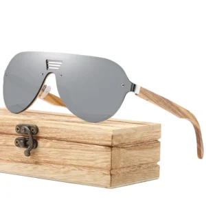 Fashion Wood Temple Polarized Shades UV400 Custom Logo Unisex Wooden Sunglasses