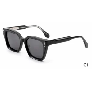 Fashionable Custom Acetate Unisex Adult Outdoor Sunglasses Elegant Protection Adult Brown Lenses Transparent Frame Eyewear