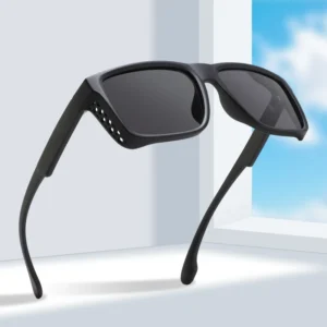 Fashionable Custom Polarized Sunglasses Matt Black Gafas De Sol Oem Square Sunglasses for Men