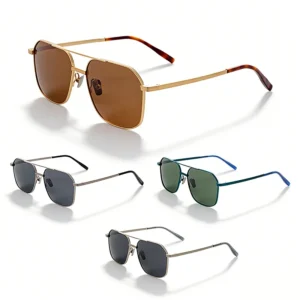 Fashionable Double layer Half Titanium Sunglasses for Men Women Comfortable Fit Strong Frame for Beach Holidays Daily Wear