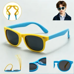Fashionable Outdoor UV-Protective Polarized Kids Sunglasses Customized logo TPEE Children’s Sunglasses