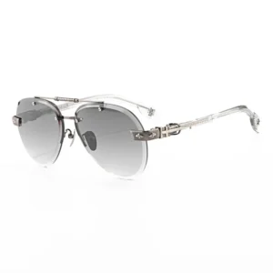 Fashionable Retro pilot Titanium Acetate Unisex Luxury Brand Designer Optical Prescription Sunglasses High Quality Custom logo