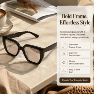 Fashionable Square Sunglasses Acetate Fiber Glasses Classic Retro Design Luxurious Outdoor Sun Protection Sunglasses for Women