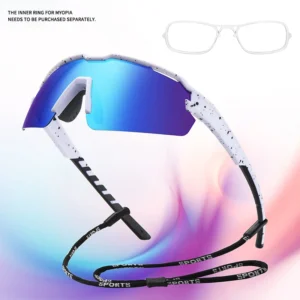 Fashionable Unisex Sports Sunglasses for Outdoor Cycling Driving High Quality PC Frame Polarized UV400 Semi Rimless