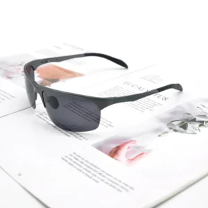 Fashionable Universal Square Eyewear Lightweight Aluminum Frame Reliable Polarized Lens Outdoor Driving Daily Glasses