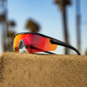 Finewell Fashion Half Frames Mirror Sports Eyewear UV400 TR90 Custom Logo Polarized Running Sunglasses for Men Women