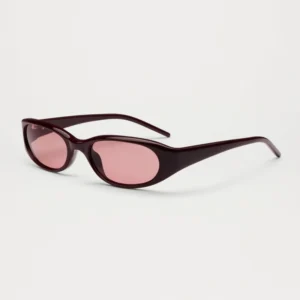 Finewell Fashion Oval Y2K Designs Shades UV400 Small Cat Eye Frames CP Temples Custom Logo Sunglasses for Women Men