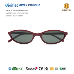 Finione Classic Lightweight Acetate Cat Eye Sunglasses Women UV400 Polarized Lens Retro Trendy Designer Luxury Fashion