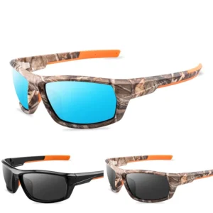 Fishing Driving Glasses Blue Resin Lens Camouflage PC Frame Sport Polarized UV400 Sunglasses