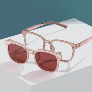 Fit Over Retro Frame Magnetic Clip-On Sunglasses Women Men CG7705 Gradient Polarized UV400 Anti-Blue Light Glasses